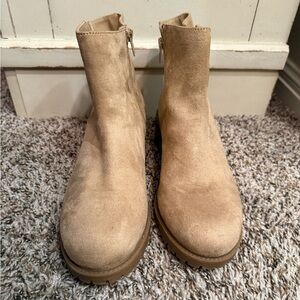 London Rag Tan Suede Ankle Boots Lug Sole